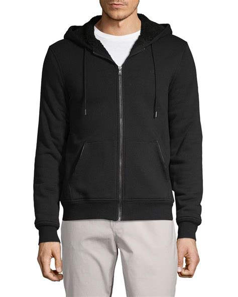 michael kors faux fur-lined full-zip hoodie|Michael Kors Hoodies for Men .